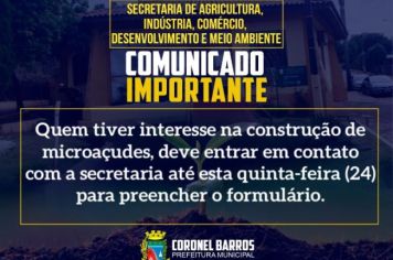 Coronel Barros - Comunicado Importante 