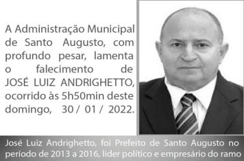 Falecimento de José Luiz Andriguetto